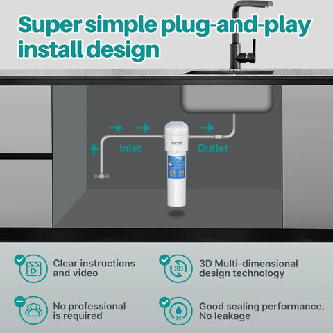Under Sink Water Filter System With Plug And Play Install No Fuss Setup Direct Connect Under Counter Design in kitchen