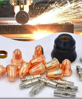 20-Piece Plasma Cutting Torch Tip And Electrode Kit For IPT-60 PT-60 PT40 S25 S45 Includes 0.9mm Nozzles And Electrodes