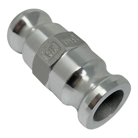 1 Inch Aluminum Type Aa Cam And Groove Adapter, Dual Male Camlock Quick Connect Spool Coupler, Built Tough Heavy Duty Fluid Transfer Fitting For No Sweat Hose Hook Ups