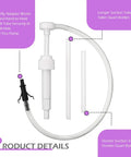 Heavy Duty Manual Transmission Fluid Pump Kit For Fast Gear Oil Exchange and Brake Bleeding includes suction tubes and butterfly adapter.