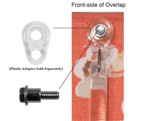 Product image showing One Quarter Inch Shoulder Bolts With Nickel Finish For Drapery Batons And Plastic Adapters, Hex Head.