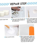 Tile Repair Kit For Ceramic Surfaces DIY Ready 100g With A And B Activators Quick Drying Epoxy Adhesive Paste Repair Steps