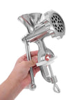 Manual Corn And Grain Mill With High Hopper Cast Iron Hand Crank For Domestic Use A True Home Kitchen Workhorse in hand view