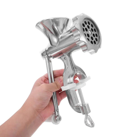 Manual Corn And Grain Mill With High Hopper Cast Iron Hand Crank For Domestic Use A True Home Kitchen Workhorse in hand view