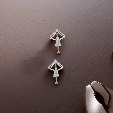 Heavy Duty Drywall Anchors Kit With Butterfly Bolts And Screws 50 Sets For Hollow Walls Plastic And Steel Easy Install