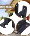 Two Pack Wood Fence Post Anchor Base Brackets For Pergola And Fence Posts Backyard Deck Projects, DIY Friendly, close-up