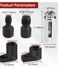 Heavy Duty Oxygen Sensor Wrench Socket Kit With Cutout Design For Effortless O2 Removal And Installation Locking Grip Knocks Out Rusty Bolts Like A Weekend Boss Fix Your Car At Home product parameters including sizes M12 M18 and 7/8" drive specifications