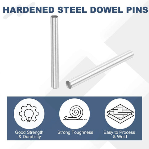 Ten Pack Carbon Steel Dowel Pins One Sixteenth By Five Eighths Inch Super Sturdy Oil Coated Round Pins For Pegs Shelves DIY Projects Model Cars Gears And Craft Shaft Support with visible strength, toughness, and weldability features.