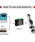 Integrated T8 Screw Linear Actuator Kit With NEMA23 Mounts C Beam Style Sliding Frame Compact All In One Unit For Small 3D Printers CNC Routers And Precise Linear Positioning Projects, controller and driver wiring diagram
