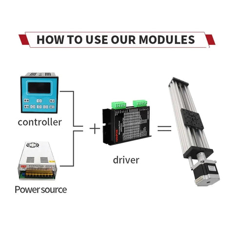 Integrated T8 Screw Linear Actuator Kit With NEMA23 Mounts C Beam Style Sliding Frame Compact All In One Unit For Small 3D Printers CNC Routers And Precise Linear Positioning Projects, controller and driver wiring diagram