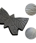 Butterfly Stepping Stone Mold For Concrete And Cement DIY Walkway Stones Reusable Garden Path Mold Create Colorful Butterfly Garden Decor And Pathway Art With No Fuss Easy To Use Plastic Mold shown with close-up details.