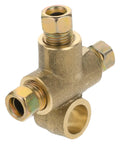Heavy Duty Three Way T Shape Brake Line Tee Brass Union With Three Male Nuts Fits Three Sixteen Inch Pipe M10 Threading solid brass hydraulic adapter