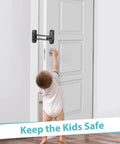 Top Shelf Swing Bar Door Lock Latch Built Tough With Real Aluminum Alloy And Satin Nickel Finish to kidproof room entry for safety.