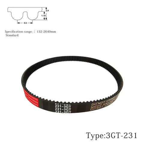 Fresh 2-Pack Of Easyling Endless Synchronous 3GT Rubber Drive Belts For 3D Printers, showing a 9 inch long, 6mm wide belt.