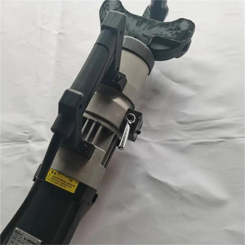 Portable Electric Rebar Bender With 1500 Watt Motor Compact hydraulic mechanism and grip handle for easy steel bending.