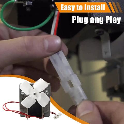 Close-up of installation for Upgraded 2.0RPM Auger Motor Replacement Part For Wood Pellet Grill Smokers, easy plug and play.
