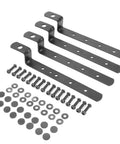 Rugged Iron Side Case Mounting Brackets Kit For Motorcycles, hardware set including brackets, screws, washers, size 53x35x215mm