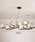 Branch Design Ceiling Pendant Light Vintage Moon Art Chandelier 9 Light Array Lowkey Stunning For Bedroom Restaurant Or Tea Room Decor Hits All The Right Vibes Durable Metal Frame in a size of 120cm by 35cm.