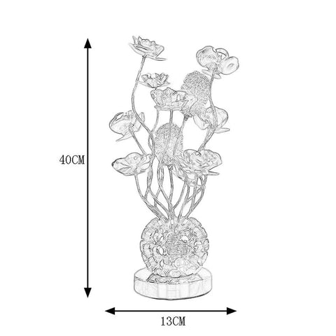 Vase Table Lamp With Modern Decor, Aluminum Flower Lights, G4 LED Bulbs 3x5W, 3000K Warm Glow, Brushed Chrome Base, Nightstand Desk Lamp For Living Room Or Bedroom, Purple Finish, Chic And Lit Accent Light
