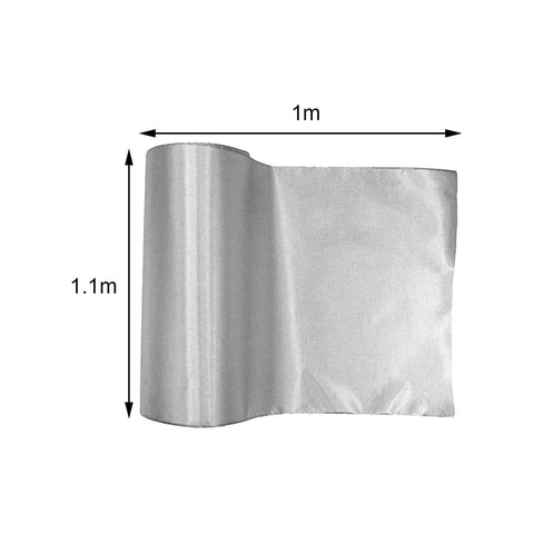 Copper infused EMF blocking fabric for everyday carry, 110x100 cm, lightweight and flexible material for travel and safe storage.