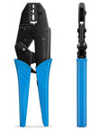 Heat Shrink Connector Crimping Tool With Ratcheting Crimper Pliers For Precise Terminal Crimp, Wire Crimp Tool 30C Die Blue