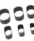 Pro Grade Leather Cutting Dies Set Six Pcs Oval Hole Hollow Punch Cutter Dies For Diy Leatherwork Gear made of durable alloy steel