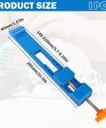 Adjustable Cutting Machine Base Guide For Precision Milling And Circular Saw Routing Pro Level Saw Guide Rail That Keeps Every Cut Smooth And Accurate On Point Ideal For 4 Inch Dust Cutters And Marble Saws Blue, blue ABS guide rail with 295mm length and 40mm width