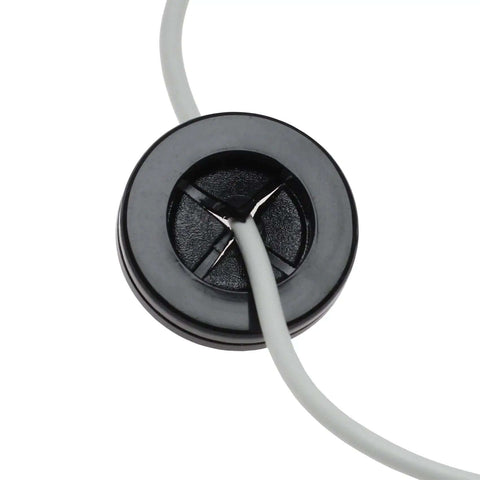 Eight Pack One And A Half Inch Drill Hole Rubber Grommets Black Double Sided Cable Plugs Wire Protection