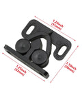 Black Spring Loaded Roller Door Catch Latch 4 Pack, 31 By 32 By 28 Mm Plastic Cabinet Collision Lock, Heavy Duty wardrobe hardware close-up.