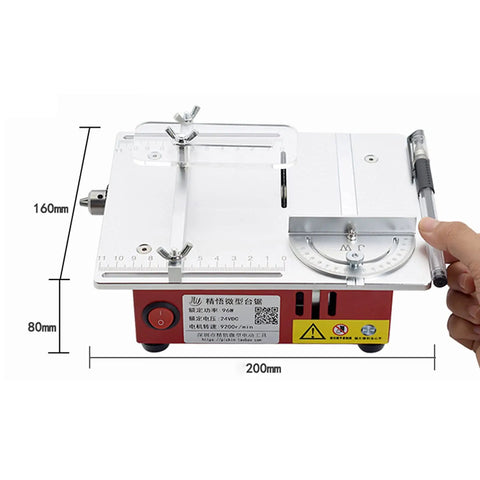 Slick Mini Table Saw Fueled By A Rugged Dual Motor For Quick Wood And Pcb Cuts Top Tier DIY workbench with precision cutting features.