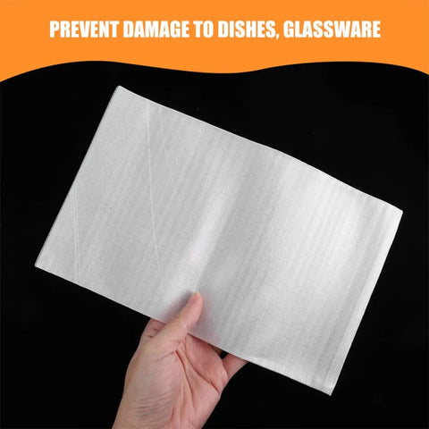 Hand holding White EPE Foam Cushion Pouch from 200 Pack for Shipping and Packing Lightweight with High Shock Absorption