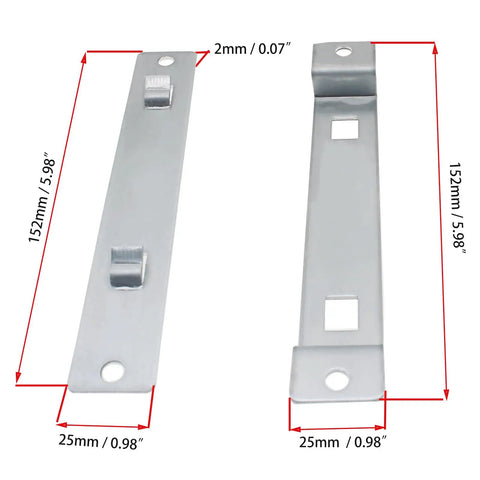 Two Pack Galvanized Bird House Mounting Brackets With Eight Screws Sturdy Rustproof Bird House Hanger For Secure Nesting Boxes And Feeders Easy Install Weatherproof Outdoor Design