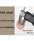 Thick stud measurement for Rock Solid Heavy Duty Furniture Legs with Smooth Rolling Casters Set Of 4 Adjustable Solid Beech Wooden Replacement Feet.