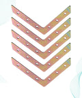 L Shaped Right Angle Galvanized Iron Plate Bracket 5 Pack Triangle Corner Support Braces for DIY