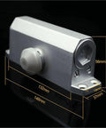Hydraulic Buffer Door Closer For 15-45 Kg Doors, Adjustable Speed, Quiet Soft Closing, aluminum alloy, dimensions shown
