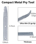 4140 Pry Tool For Auto Interiors And Panels, Trim Removal And Panel Popper Tool with measurements and metal tip detail