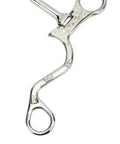 Copper Roller Horse Bit With Stainless Steel Construction For Equestrian Riding, close-up of the shank and joint, 120mm size.