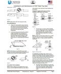 ESD mat kit installation guide page by United Static Control showing grounding diagrams, ground cord, and wrist strap.