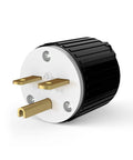 Built Tough Heavy Duty NEMA 6 15P Straight Blade Plug Connector 15 Amp 250 Volt 2 Pole 3 Wire Grounding UL Listed Black Nylon Construction