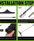 Artificial Turf Rake With Telescopic Steel Handle For Lawn Care installation steps with telescopic handle and nylon brush head