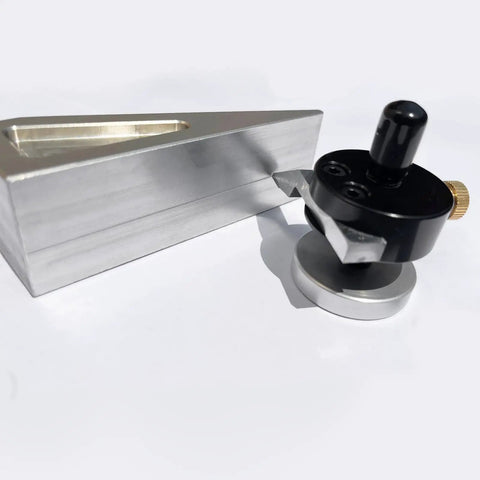 Heavy Duty 6061 Aluminum Disc Scribe And Adjustable Height Gauge For Knife Making Plus Beast Mode Precision Layout Tool components on white background.