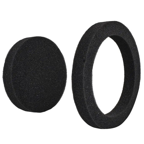 Top Shelf 6.5 Inch Speaker Foam Rings For Car Doors - Killer Smooth Soundproof Baffle Spacer Set, pair of black foam rings.