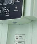 Close-up view of Instant Hot Water Dispenser With 1500W Heating 3L Large Tank Countertop Water Filter System with child lock feature.