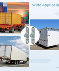 2 Pack Trailer Hasp Latches And Door Hasp Keepers With Zinc Coated Bar Lock Handles for trucks and containers application