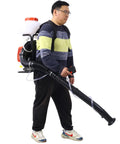 Person using Gas Powered Backpack Sprayer And Cold Fogger With 51.7cc Engine And 14L Tank For Garden Spraying EPA Compliant