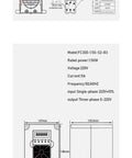 Wiring diagram and specifications for Beast Grade 1500W Air Cooled Spindle Motor And Vfd Inverter Kit With Er20 Collets