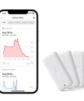IP65 Indoor Outdoor Bluetooth Hygrometer Thermometer 3 Pack With 394 Ft Range For Refrigerator And Home Use Dew Point VPD Absolute Humidity Sensor Beefy Battery Life For Two Years With Free Data Storage No Fuss, smartphone app and three sensors