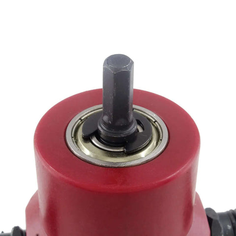 Double Head Sheet Metal Nibbler Cutter Drill Attachment close-up showing the connection point, ideal for iron, stainless steel, and plywood.