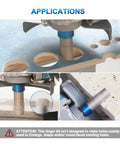 Diamond finger milling bit, 3/8 in dia, 5/8-11 thread, for enlarging holes in porcelain, ceramic, granite and marble.