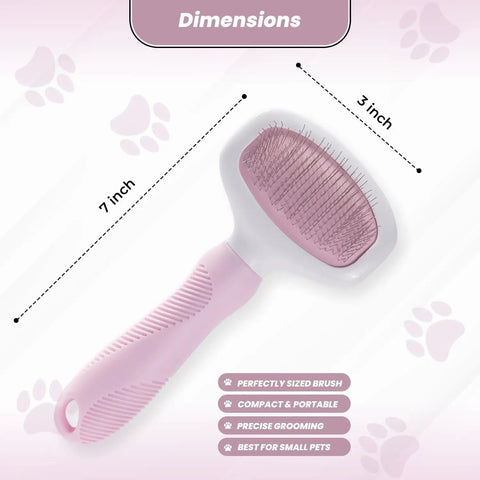 Small Slicker Brush For Dogs And Cats, Skin Friendly Deshedding Tool For Healthy Coats, Gentle Undercoat Groomer For Short And Long Haired Pets, Durable Stainless Pins, Perfect For Sensitive Pups, 7 x 3 inch